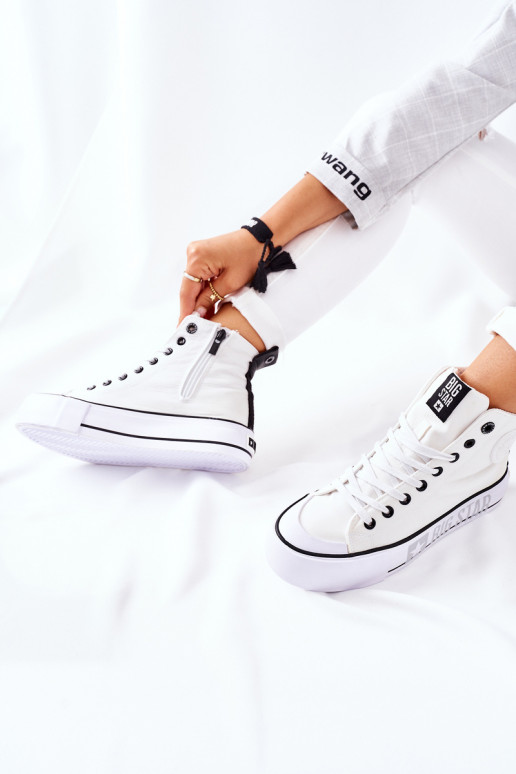 Tenisky s vysokou platformou Big Star II274014 biela farba