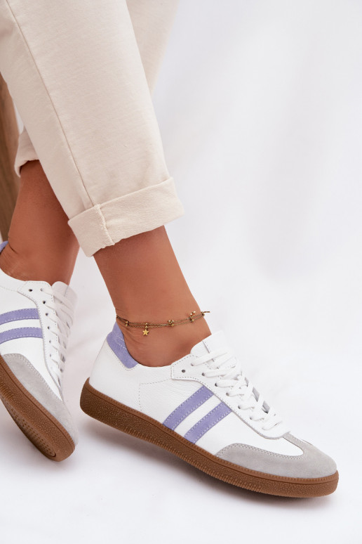 Zazoo N1068 Kožené Nízka Tenisky model obuvi Dámske biely-Modrá