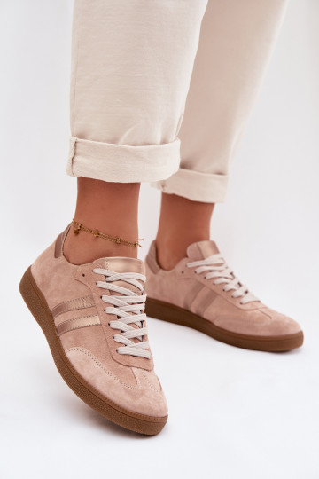 Zazoo N1068 zo semišu Nízka Tenisky model obuvi Dámske Ružová 2