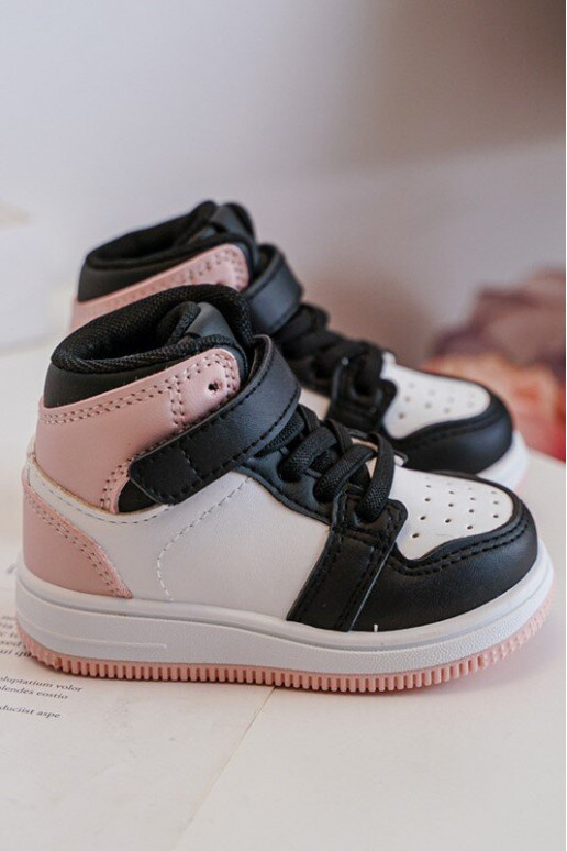 Vysoká Detská športová obuv biely-Ružová Teredite