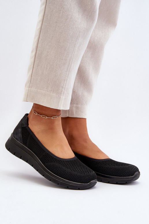 Balerínky s platformou I Koturnie čierna Aviaba