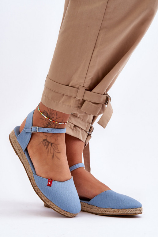 Dámske espadrilky s platformou Big Star FF274532 Modrá