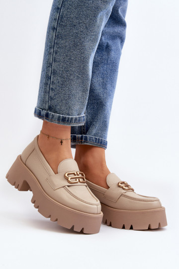 Zazoo 20164 Dámske Mokasíny Vyrobené z prírodnej kože béžová 2