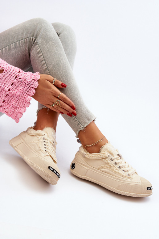 Dámske Tenisky model obuvi GOE NN2N4060 béžová