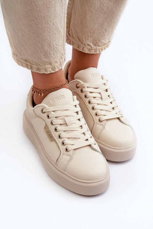 Tenisky model obuvi Dámske Big Star NN274334 Memory Foam System béžová