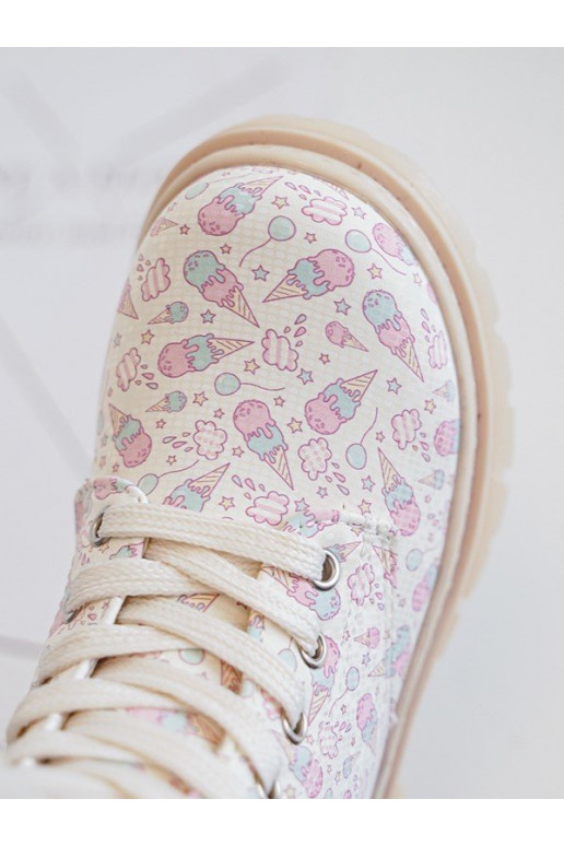 zahriať sa Čižmy deti so zipsami béžová Dolida