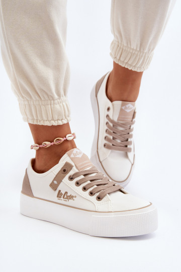 materiál Bežná obuv Lee Cooper LCIN-24-31-2198 biela farba 2