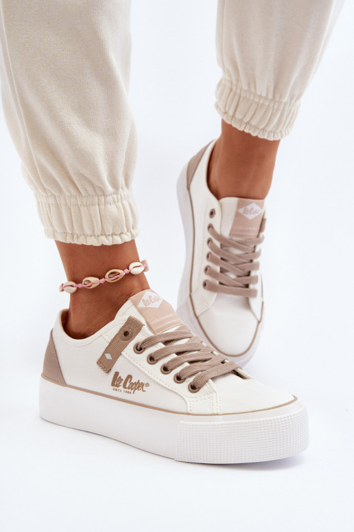 materiál Bežná obuv Lee Cooper LCIN-24-31-2198 biela farba