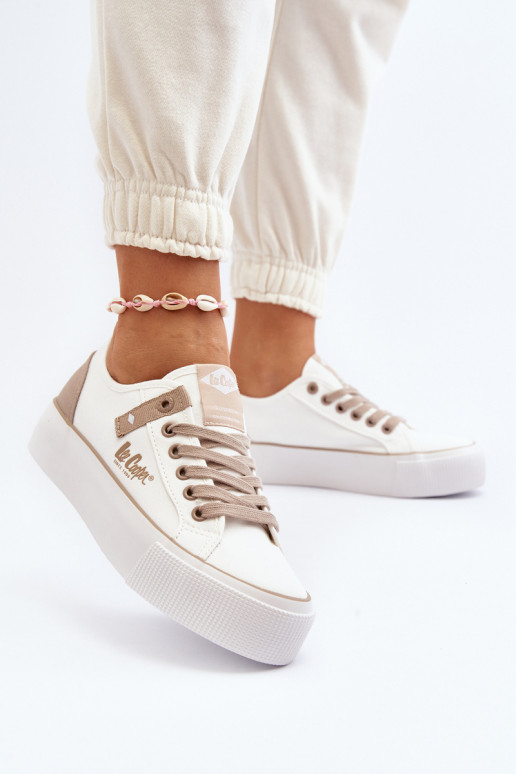 materiál Bežná obuv Lee Cooper LCIN-24-31-2198 biela farba