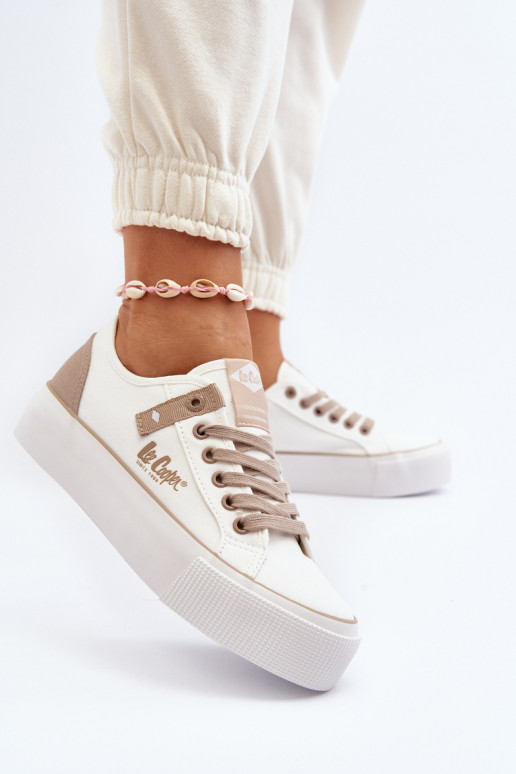 materiál Bežná obuv Lee Cooper LCIN-24-31-2198 biela farba