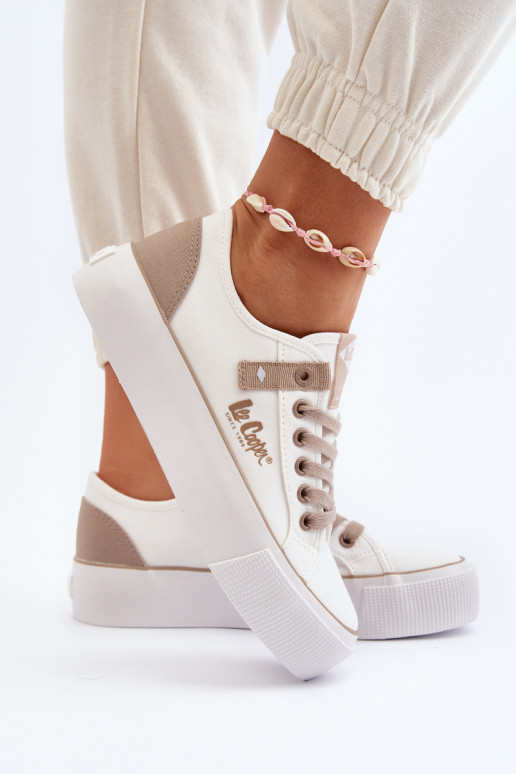 materiál Bežná obuv Lee Cooper LCIN-24-31-2198 biela farba