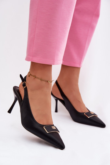 vysoké opätky Dámske S Ornatem Detalem čierna Lurella 2