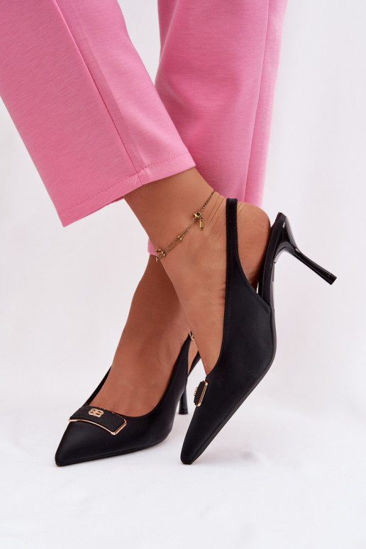 vysoké opätky Dámske S Ornatem Detalem čierna Lurella