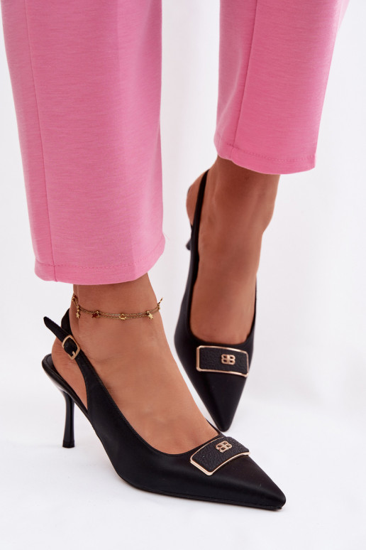 vysoké opätky Dámske S Ornatem Detalem čierna Lurella