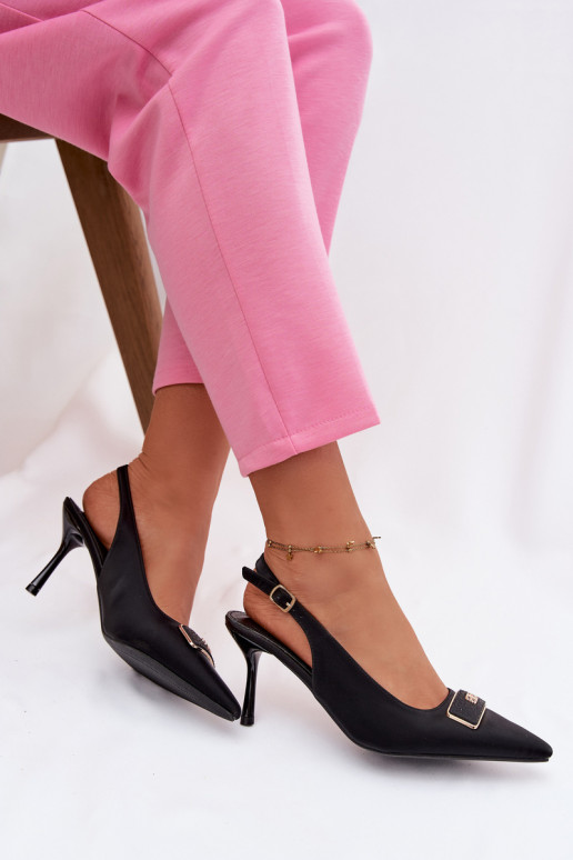 vysoké opätky Dámske S Ornatem Detalem čierna Lurella