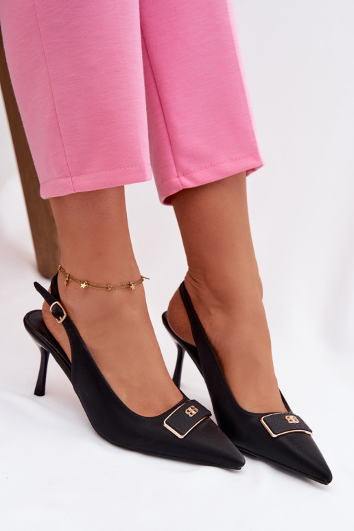 vysoké opätky Dámske S Ornatem Detalem čierna Lurella