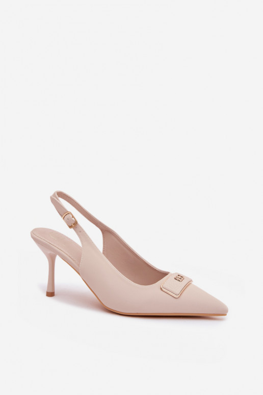 vysoké opätky Dámske S Ornatem Detalem slonovina Lurella