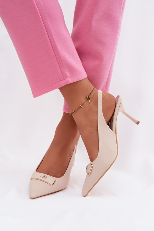 vysoké opätky Dámske S Ornatem Detalem slonovina Lurella