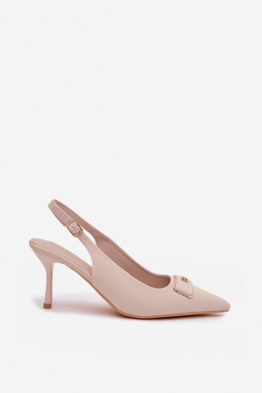 vysoké opätky Dámske S Ornatem Detalem slonovina Lurella