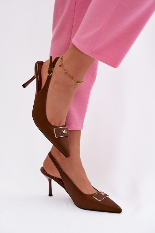 vysoké opätky Dámske S Ornatem Detalem CzekoladoIne Lurella