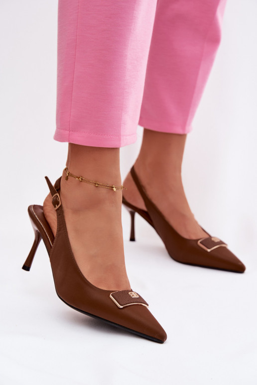 vysoké opätky Dámske S Ornatem Detalem CzekoladoIne Lurella