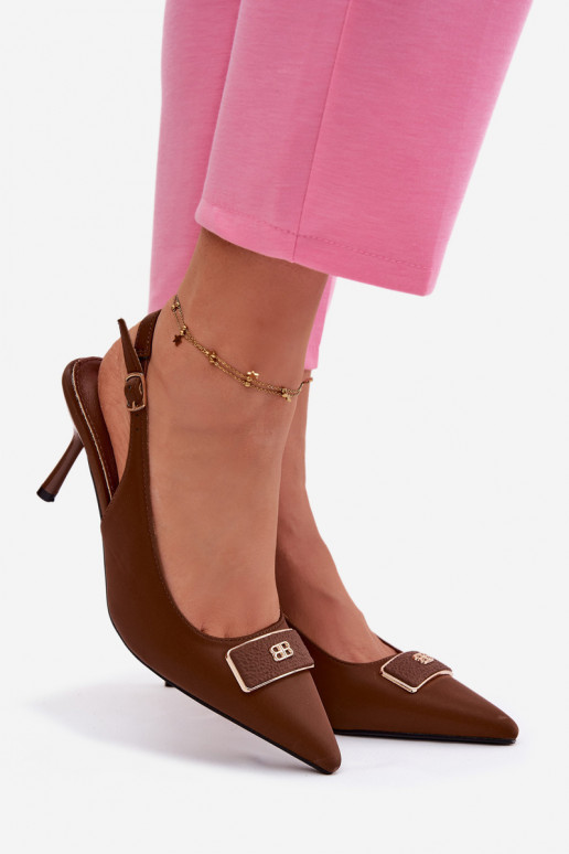 vysoké opätky Dámske S Ornatem Detalem CzekoladoIne Lurella