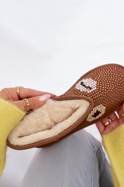 Zdobené Vysoká Snehule Dámske Hnedá farba Galivra