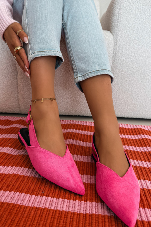 Balerínky so zlatými prackami z eko semišuoIne Ružová Palerra