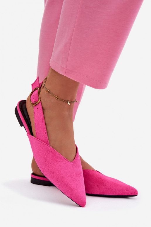 Balerínky so zlatými prackami z eko semišuoIne Ružová Palerra