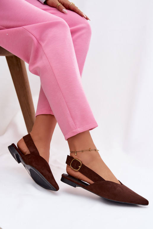 Balerínky so zlatými prackami z eko semišuoIne CzekoladoIne Palerra