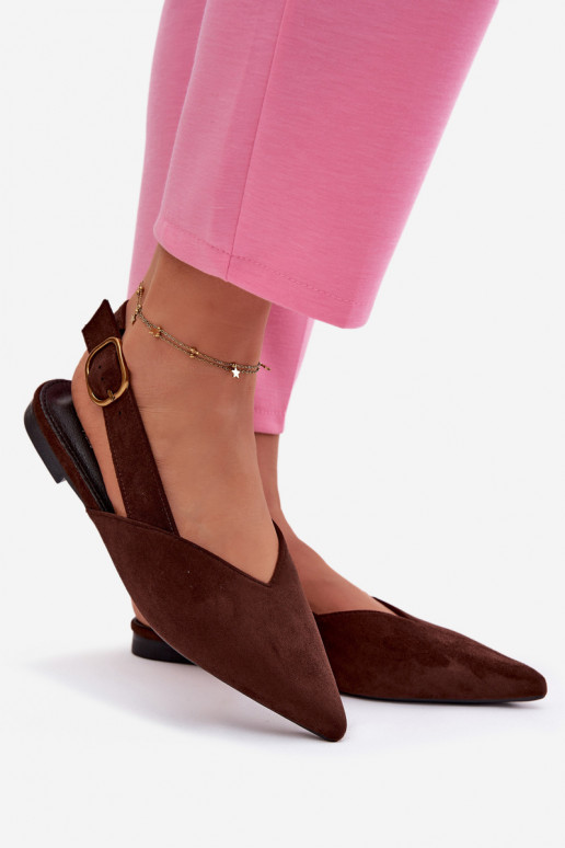 Balerínky so zlatými prackami z eko semišuoIne CzekoladoIne Palerra