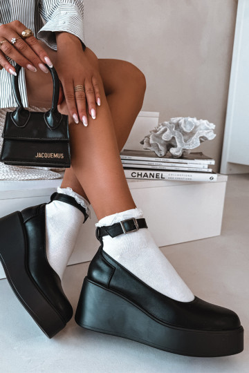 topánky Dámske Zapnuté INedge s popruhmi čierna Belvissa 2