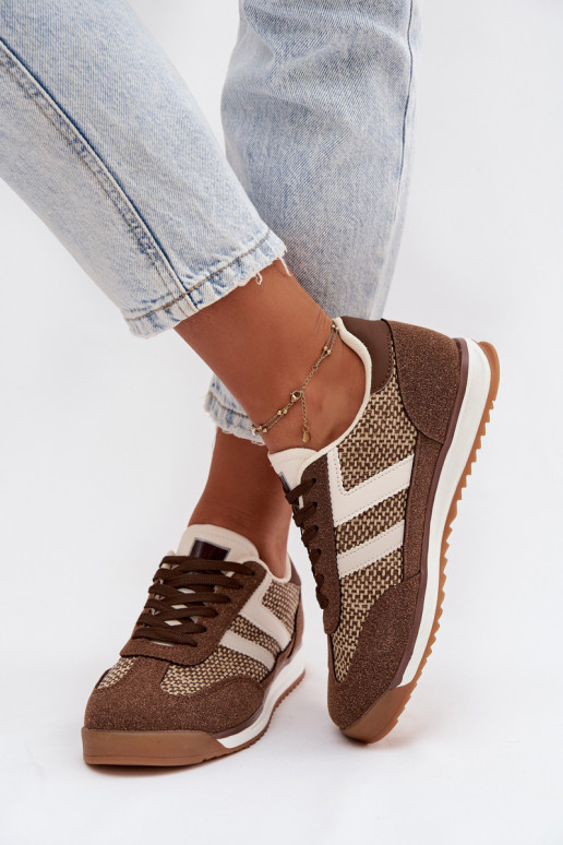 Hnedé dámske športové topánky „Sneakers" model „Soretta"