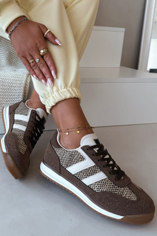 Hnedé dámske športové topánky „Sneakers" model „Soretta"