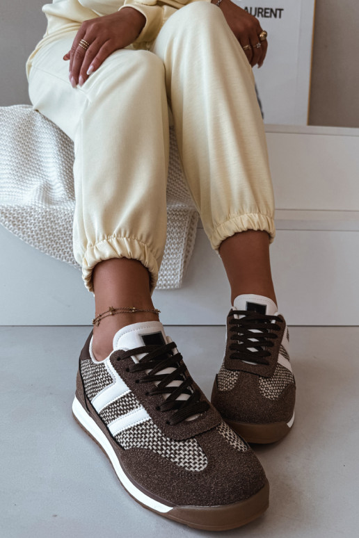 Hnedé dámske športové topánky „Sneakers" model „Soretta"