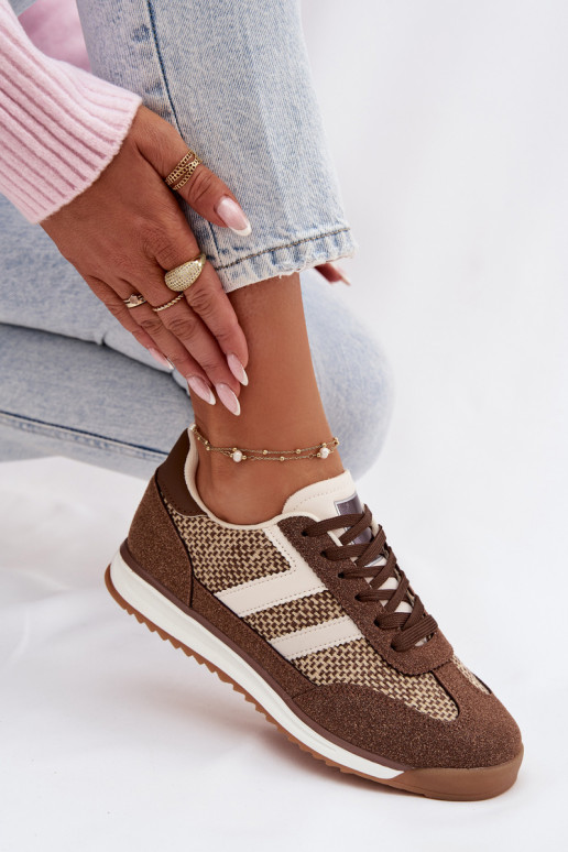 Hnedé dámske športové topánky „Sneakers" model „Soretta"