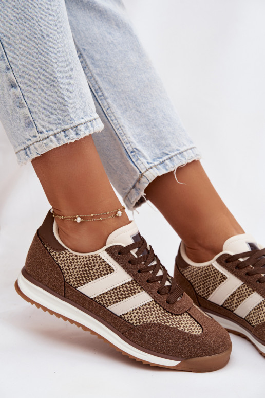 Hnedé dámske športové topánky „Sneakers" model „Soretta"