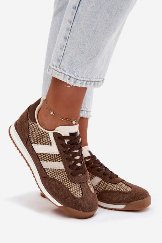 Hnedé dámske športové topánky „Sneakers" model „Soretta"