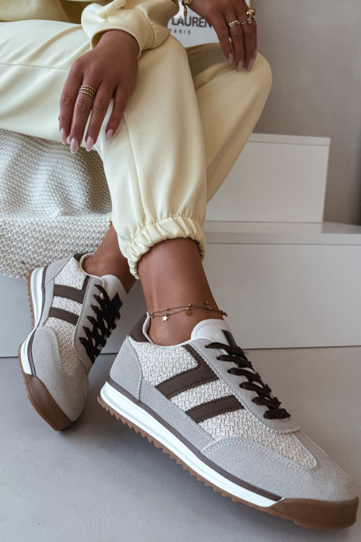 Pieskové dámske športové topánky „Sneakers" model „Soretta"