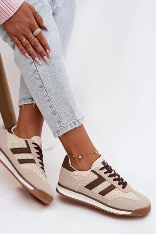 Pieskové dámske športové topánky „Sneakers" model „Soretta"