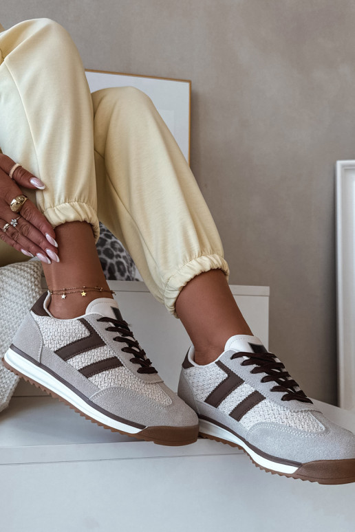 Pieskové dámske športové topánky „Sneakers" model „Soretta"