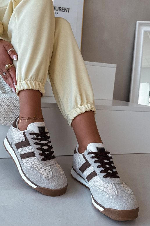 Pieskové dámske športové topánky „Sneakers" model „Soretta"