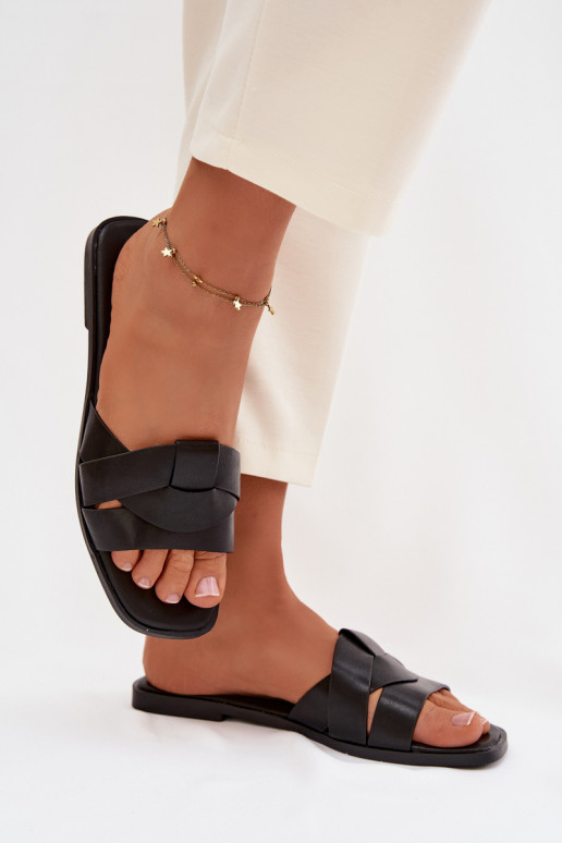 Papuče Dámsky byt S pruhmi čierna Márissae