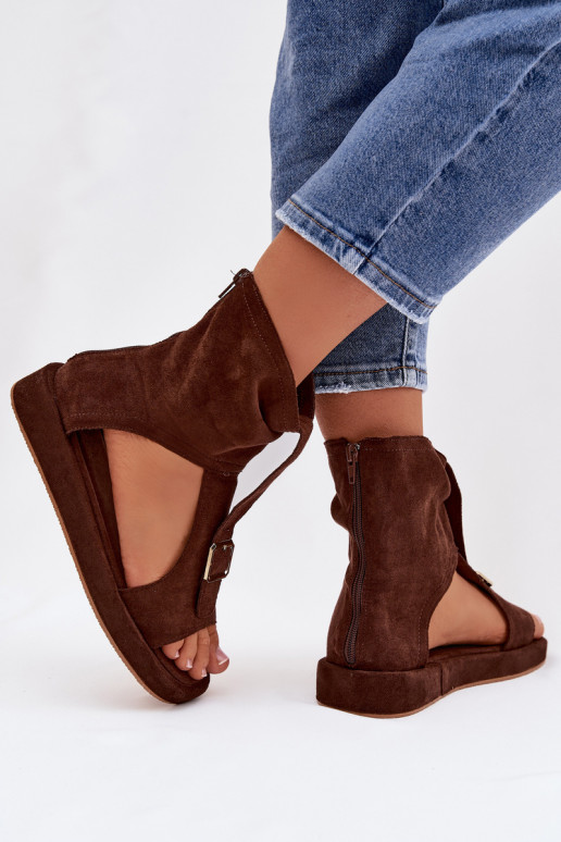 Dámske sandále s čižmami CzekoladoIne Coralya