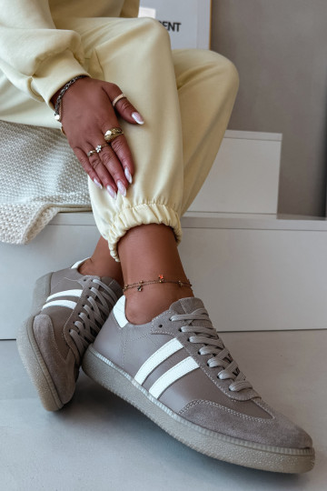 Zazoo N1068 Kožené Nízka Tenisky model obuvi Dámske béžová 2