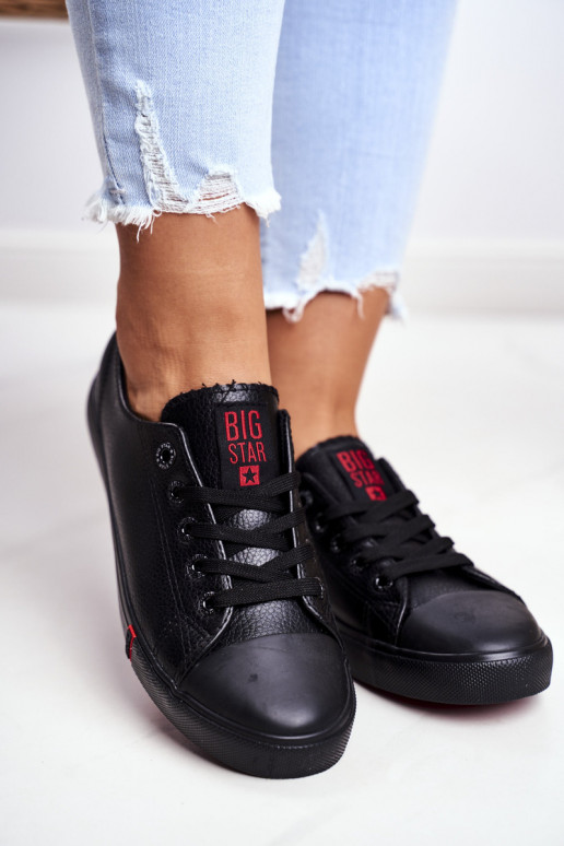 Dámske kožené tenisky Big Star GG274007 čierna