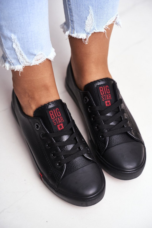 Dámske kožené tenisky Big Star GG274007 čierna