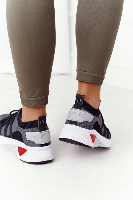 Dámske Športový štýl topánky Memory Foam Big Star HH274532 sivá