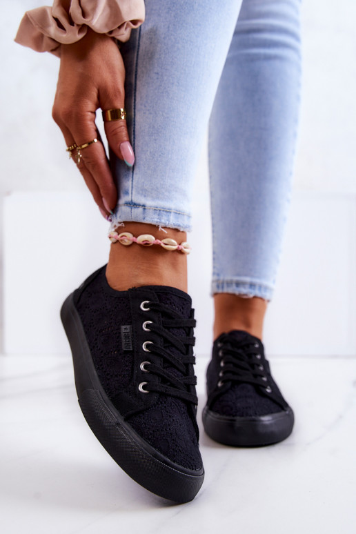 bežná obuv s prvkami prelamovania BIG STAR JJ274064 čierna