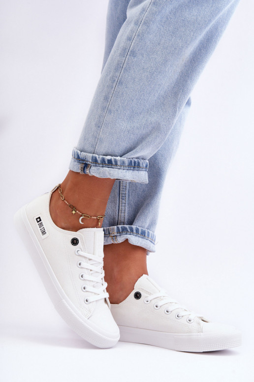 Dámsky nízky materiál bežná obuv Big Star KK274008 biela farba